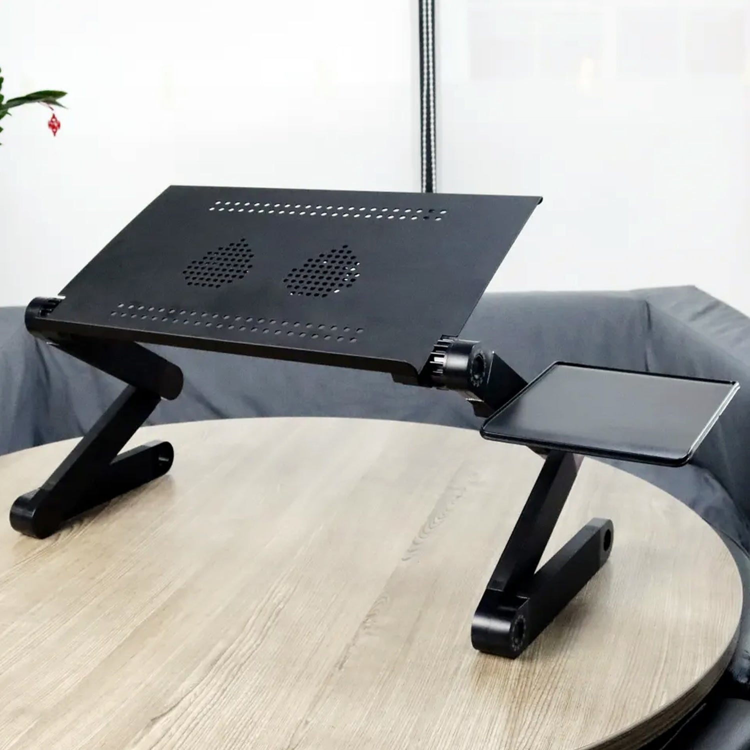 6925 Modern Style Portable Adjustable Foldable Laptop Holder Notebook Desks Lap PC Folding Desk Table Vented Stand 2 Built in Cooling Fans 6925 Modern Style Portable Adjustable Foldable Laptop Holder Notebook Desks Lap PC Folding Desk Table Vented Stand 2 Built in Cooling Fans